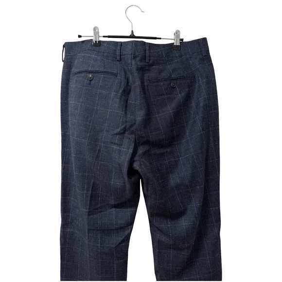 Bonobos Glen Plaid Windowpane Wool Blend Suit Dress Pant Mens 35x30 Athletic Fit - Picture 4 of 9